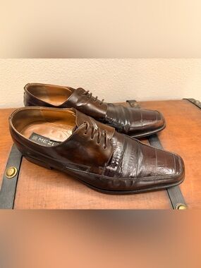 Mezlan Brown Men's Leather Derby Shoes